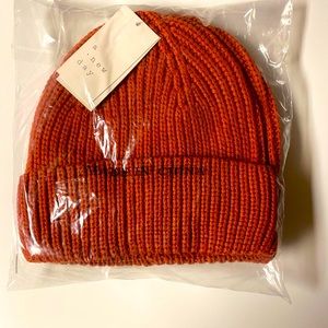 NWT! “Burnt-Rust-Orange” Knit Woven Cold Weather Hat